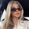 Vintage Rectangle Sunglasses Women For Men  Luxury Brand Designer Sun Glasses Punk Popular Hip Hop Outdoor Eyeglasses