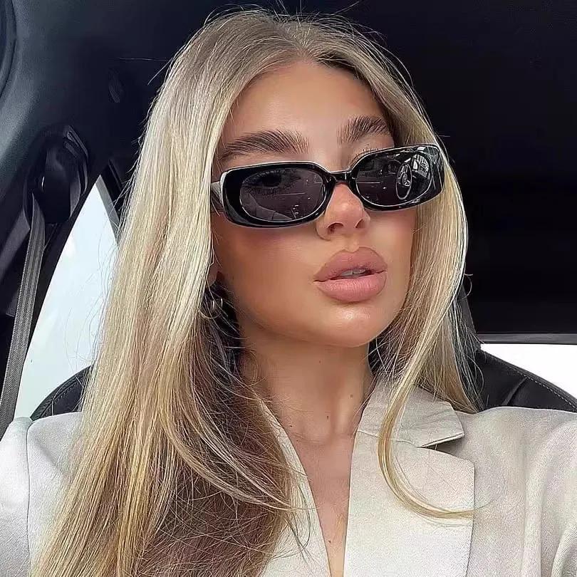 Vintage Rectangle Sunglasses Women For Men  Luxury Brand Designer Sun Glasses Punk Popular Hip Hop Outdoor Eyeglasses