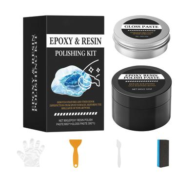 Kit di lucidatura per resina epossidica Crema rigenerante è adatta per progetti artistici per principianti degli proprietari di casa, Decorazione di tavoli e Decorazione di banconi