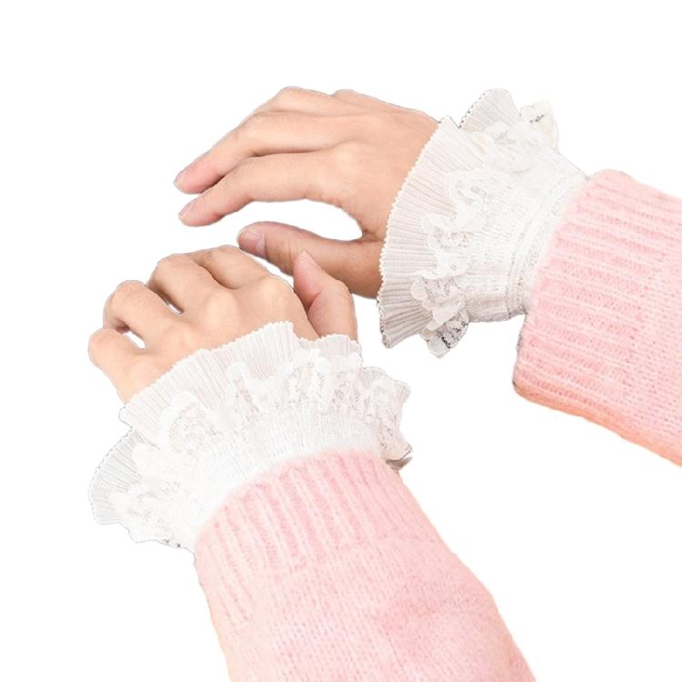 Ruffled False Sleeves for Girls Detachable Ruffled Cuffs Shirt Decorative Cuffs