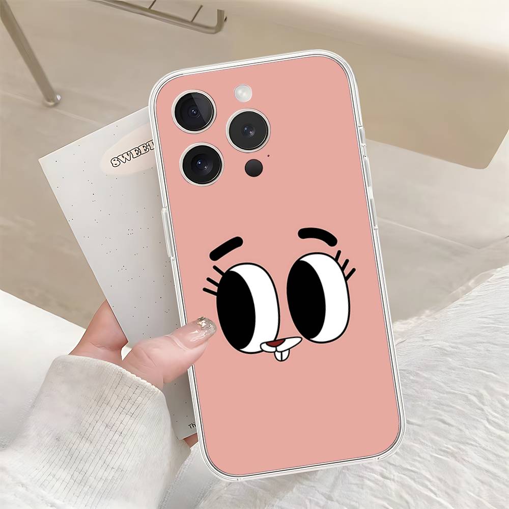 Cute H-Darwin Watterson-S Phone Case For IPhone 17 16 15 14 Plus 13 12 11 Pro Max Phone Back Cover Transparent Shockproof Cover