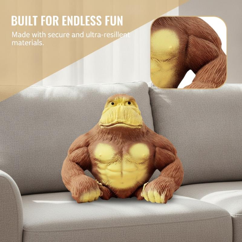Stretchy Gorilla Fidget Toy Slow Rebound Elastic Stress Relief Squeeze Toy Suitable for Kids Adults Home School Relaxation