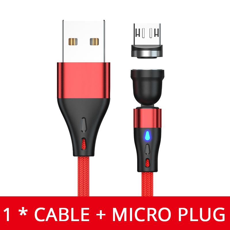 

7-контактный магнитный наконечник, магнитный кабель типа C, микро-USB, магнитная сменная часть, быстрая зарядка, магнитные наконечники для адаптера iPhone 2m with Micro plug красный