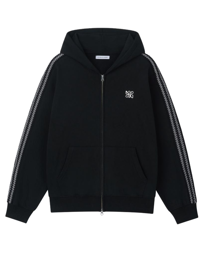 Nouvelle Lumiere Asel Zip-Up Hoodie Black