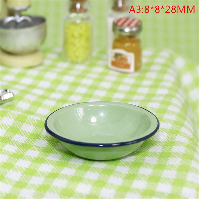 1:12 Dollhouse Miniature Old Style Retro Soup Basin Food Fruit Bowl, Dishes Plate, Bowl Kitchen Tableware Dollhouse Accessories
