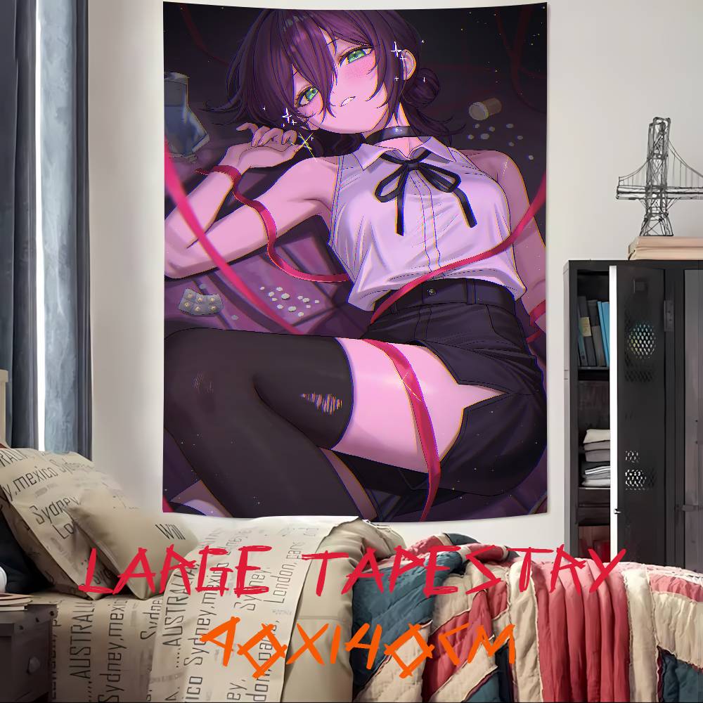 New Movie Pretty Hot Girl Reze Tapestry Decoration Bedroom Dormitory Background Cloth Holiday Home Living Room Club Tapestry
