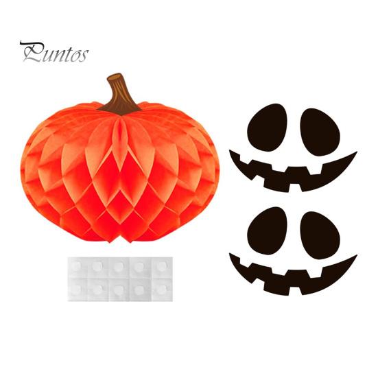 Hanging Party Supplies Halloween Honeycomb Ornament, Pumpkin Spider Paper Durable Reusable Decorations Decoration for Home Office Classroom