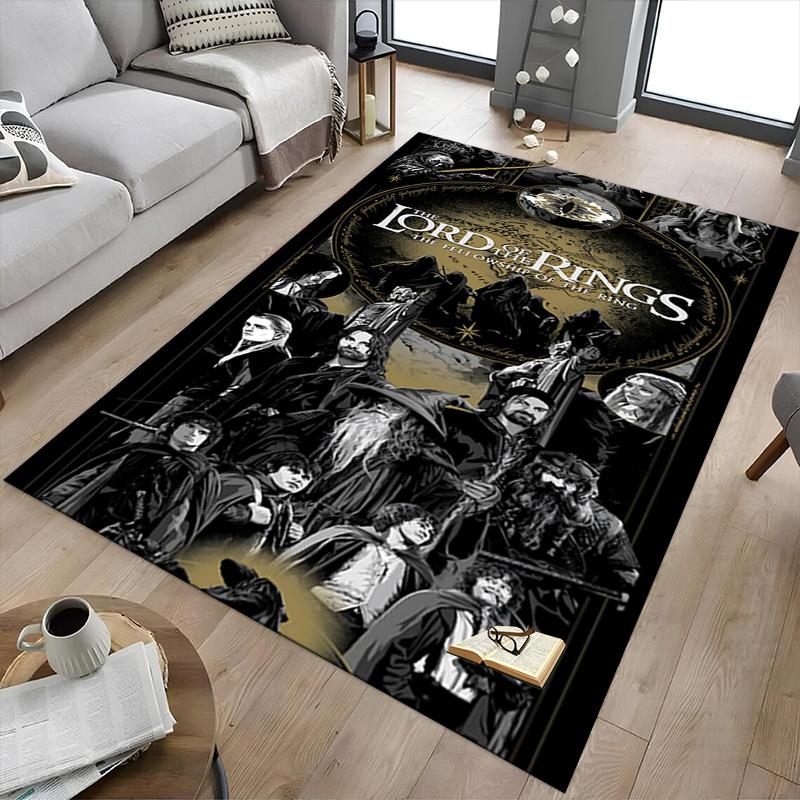 Lord Rings Carpet For Playroom Bedroom Living Room Sofa Home Decor Kids Game Area Rug Nonslip Floor Mat
