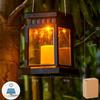 Waterproof Stainless Steel Solar Lantern With Flickering Candle Effect Led