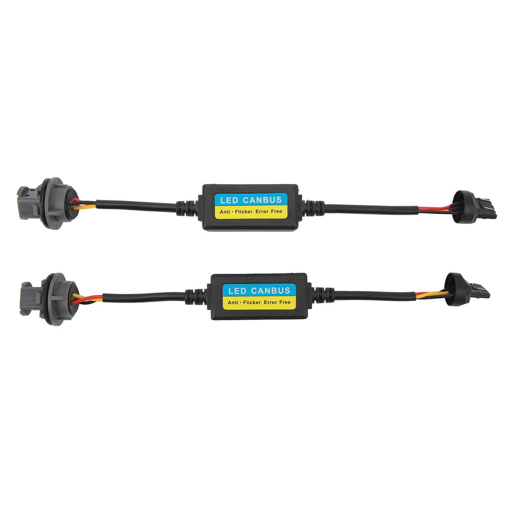 2 Stück Bremslicht-Decoder 12V Bremslampe Anti-Flimmern Fehlerlöschungs-Decoder für 7443 T20 Stecker