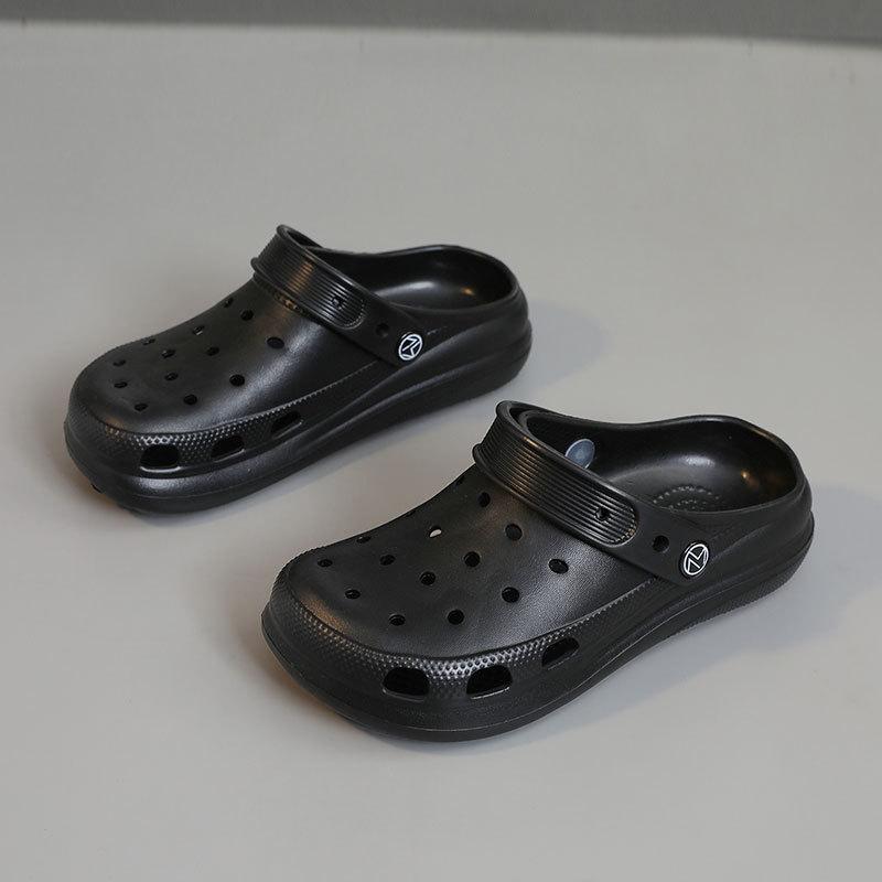 ZB slippers new summer two-wear hole shoes thick-soled Mori soft-soled outer wear flat-soled drag