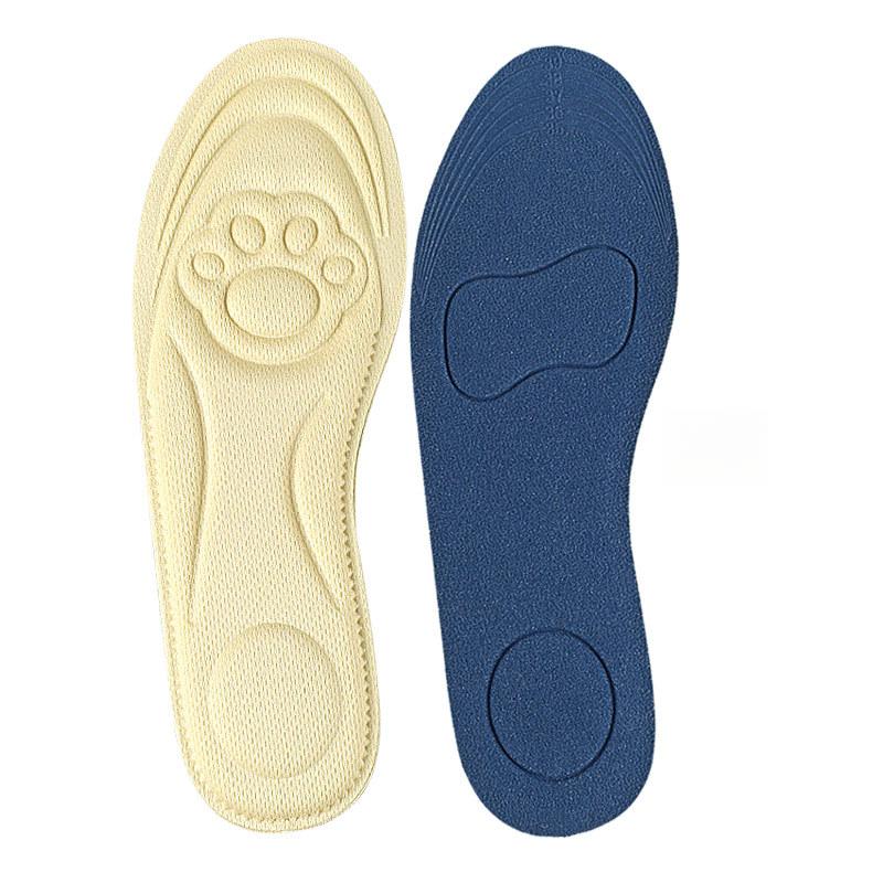 

New Sponge Sports Insole, Breathable, Sweat-absorbing, Shock-absorbing, 4D Massage Insole, High Heel, Soft High Elasticity, Casual Full Cushion Tool Average size абрикосовий