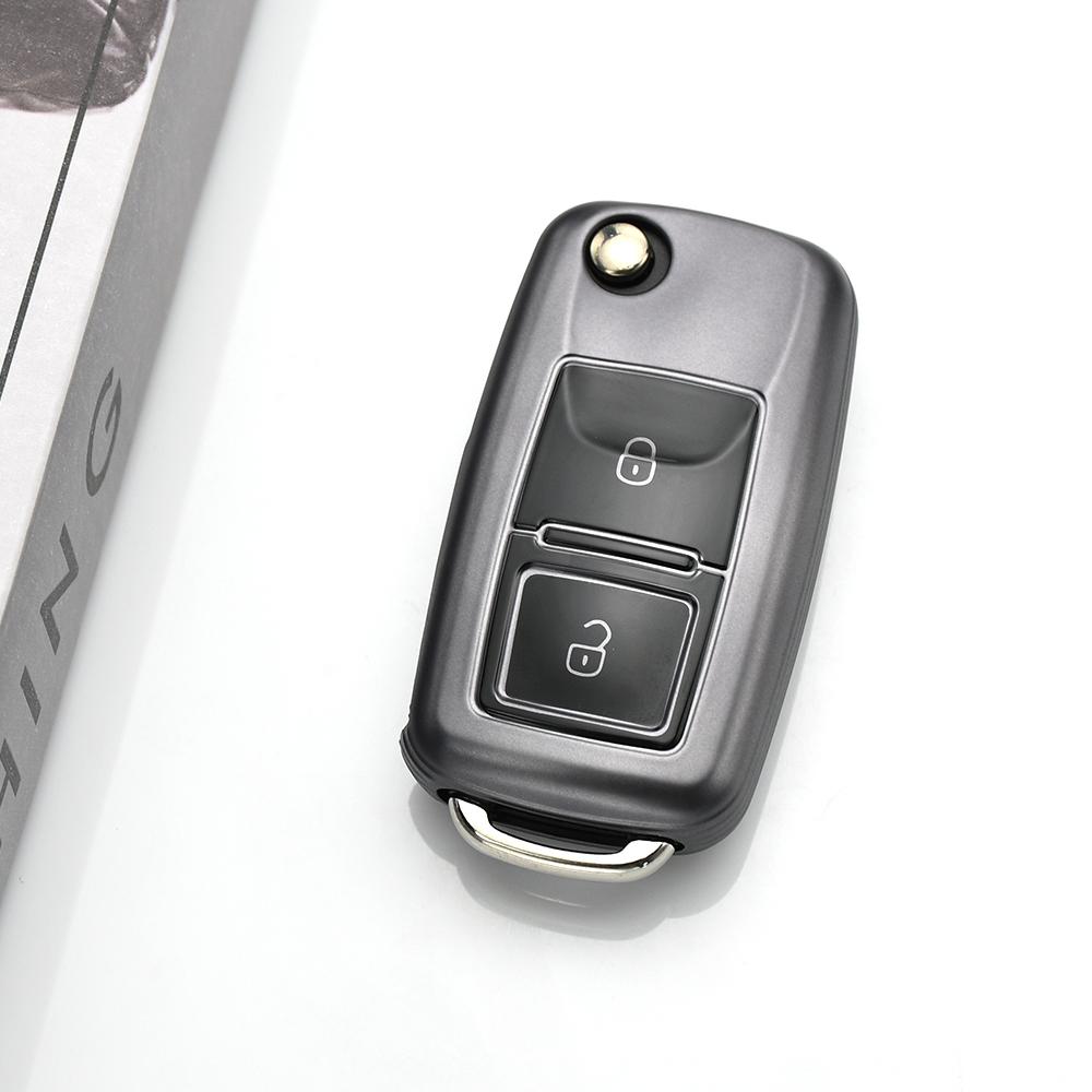 

2/3 Кнопки Бесключевой Для VW Volkswagen Passat Polo Bora Touran Skoda Seat MK4 Bora Golf 4 5 6 Jetta Чехол-Оболочка для Автомобильного Ключа из ТПУ