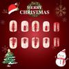 Christmas Party Essential French Snowflake Press on Nails Stick on Nail Manicure Nail Art Decoration for a Stylish Look