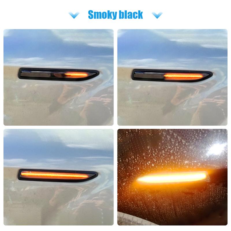 2pcs LED Dynamic Turn Signal Flowing Side Marker Repeater Indicator Light For Ford Mondeo Mk4 IV,Hatchback,Saloon,Estate (BA7)