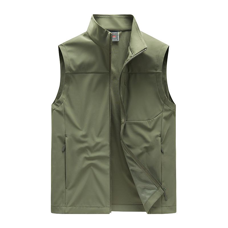 Custom Logo Print Professional Photography & Media Crew Vest Large армия зеленый