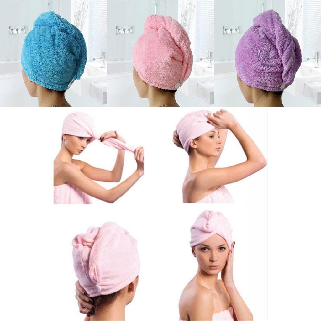 Microfiber Hair Towel Cap For Women Absorbent And Quick Dry Shower Head Wrap