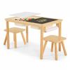 5-in-1 Children's Activity Table GINGER HOME with 2 Chairs, Board, Paper Roll Holder and Bins, 73x50x53.6 Cm