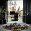 Custom Name All Creatures Great and Small Printed Round Rug Carpet Chair Rug Area Rug Entryway Doormats,for Office Chair Living Room Bedroom Kitchen R