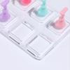 5/10 Grid Transparent Acrylic Nail Display Stand Multi-Purpose Mannequin Holder For Press On Nails Without Magnet Training Base