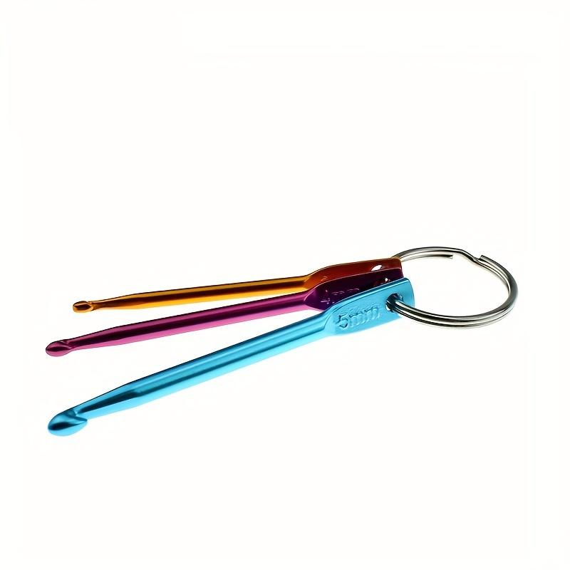 Crochet Color Aluminum Oxide Crochet Needles, Stainless Steel Single-head Knitting Small Short Crochet Needles, Easy To Carry