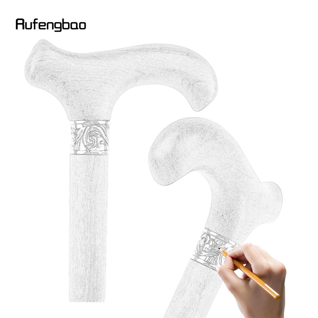 Yellow Wooden Single Joint Fashion Walking Stick Decorative Cospaly Cane Halloween Mace Crutch  Wand Crosier 92cm