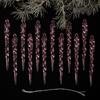 Clear Acrylic Icicle Ornaments Twisted Water Drop Design Snowflake Ornaments Set  Home Decoration