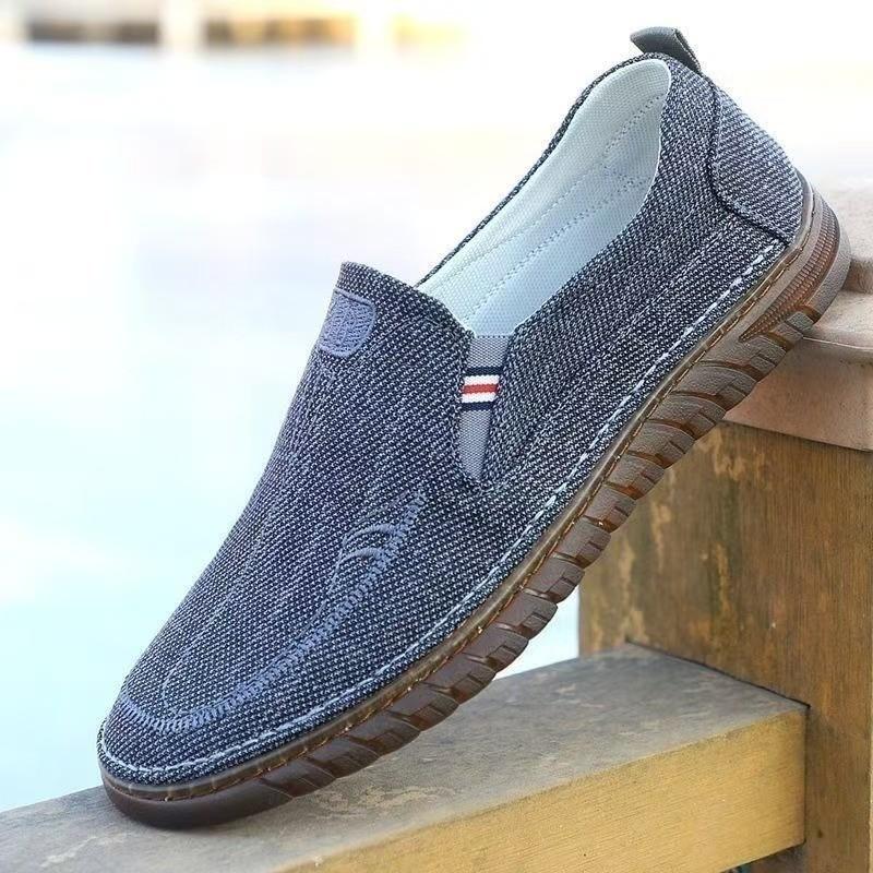 Cloth shoes walking shoes soft sole injection molding sole linen walking shoes breathable shoes