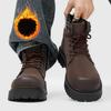 Botas de Inverno Masculinas Térmicas Impermeáveis Antiderrapantes Botas de Neve Tênis com Forro de Pelúcia Botas de Caminhada para Exterior para Homens