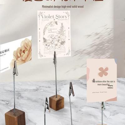 Vertical Solid Wood Label Holder for Bakery Price Display