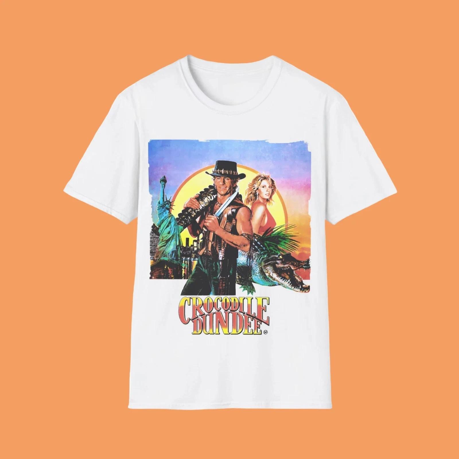 Retro 80s Movie Crocodile Dundee T-Shirt Gildan Unisex S