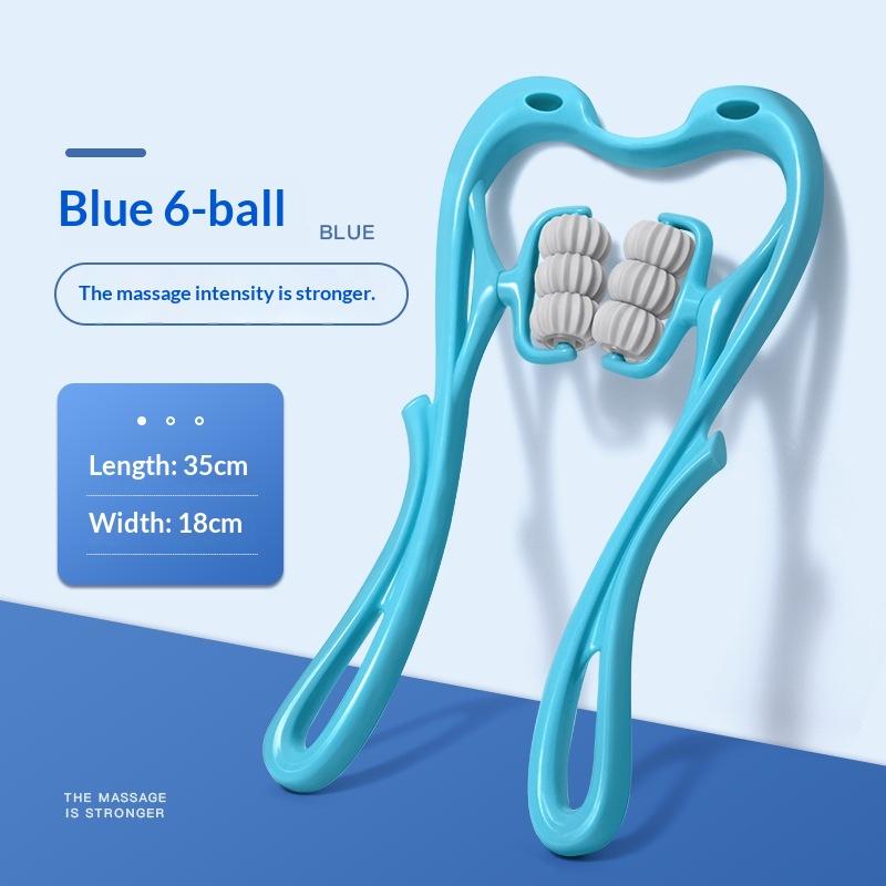 Handheld Neck And Shoulder Massager With 6 Balls, Relaxes Neck, Shoulders, And The Entire Body