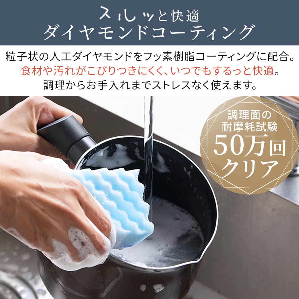 Iris Ohyama Approximately Induction Can Be Used as a Milk or Diamond with Glass Lid Multi-Pet, 7-in-1, 2.2L Capacity, Compatible, Pan, Saucepan,