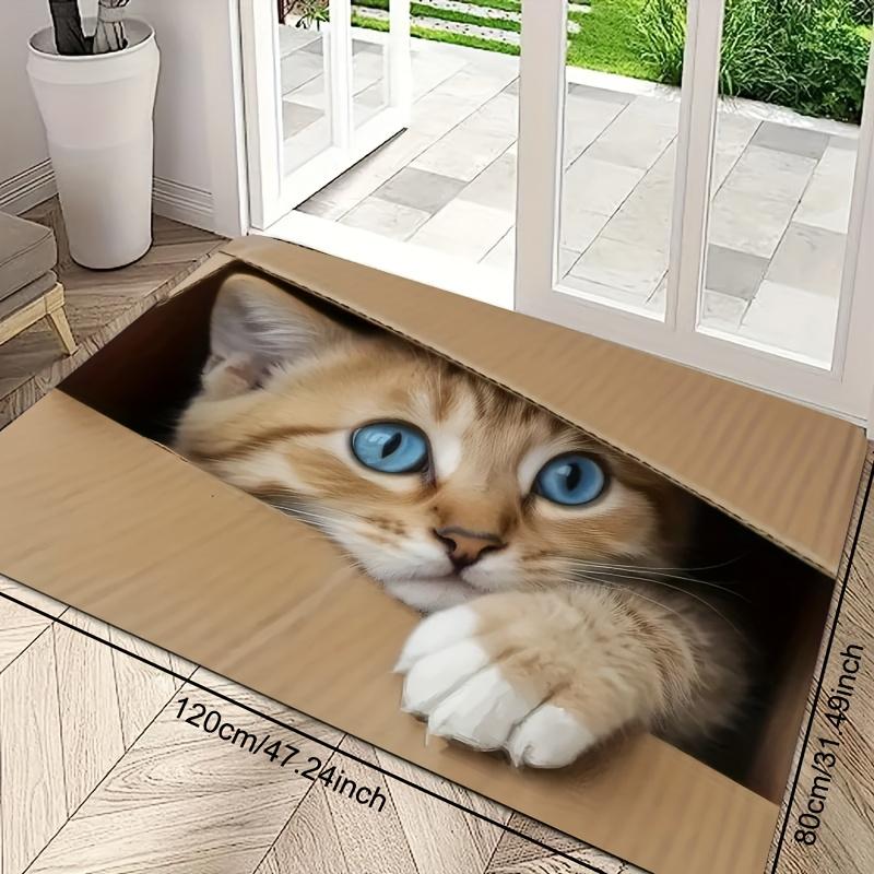 

1 шт. Кухонные коврики против усталости Карманный кот Водонепроницаемый Нескользящий Толстый Мягкий Кухонный коврик Сверхпрочный Комфортный Коврик для стояния для кухни 40*60cm