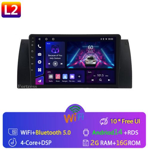 

Carplay 2din Android 13 автомобильный радиоприемник мультимедиа видеоплеер навигация GPS для BMW M5 E39 E53 X5 1999-2006 4G+WIFI DVD головное устройство