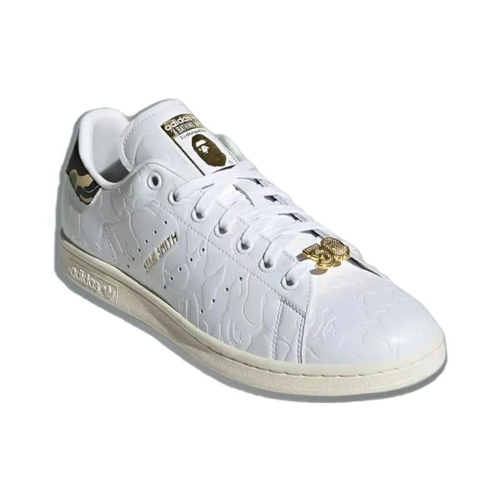 BAPE x adidas Stan Smith 30. Rocznica Męskie Sneakersy Białe Chmurnobiałe Off-White IG1115