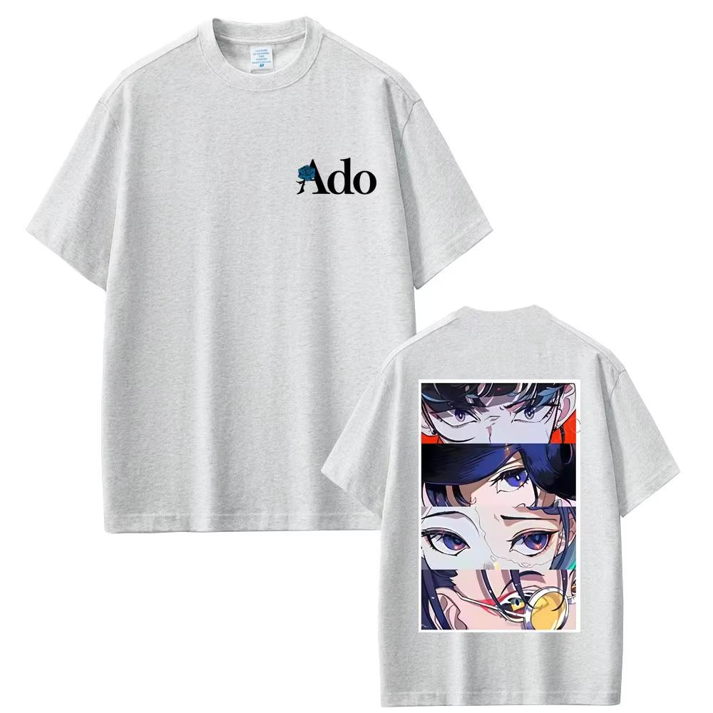 Ado Grafik T-Shirt Herren Damen Kleidung Mode Japanischer Stil T-Shirts Unisex Lässig reine Baumwolle Vintage Hip Hop Streetwear