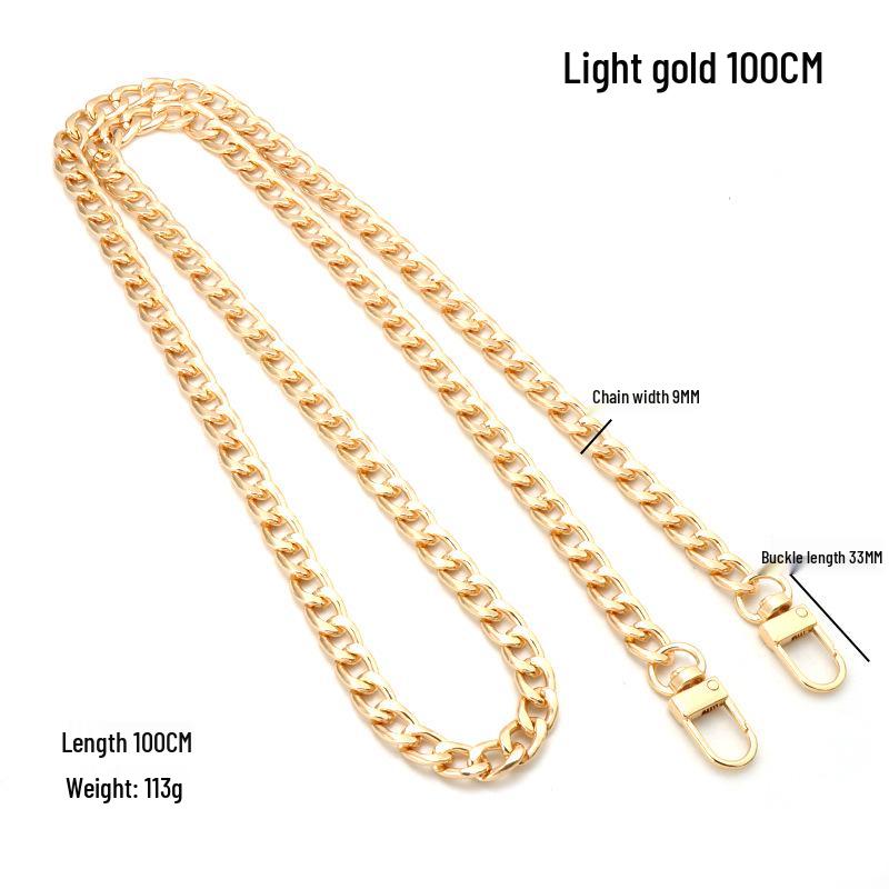 Gold & Silver Metal Chain Replacement for Crossbody Bags - Fragrance Style Accessory with Extension and Decorative Elements