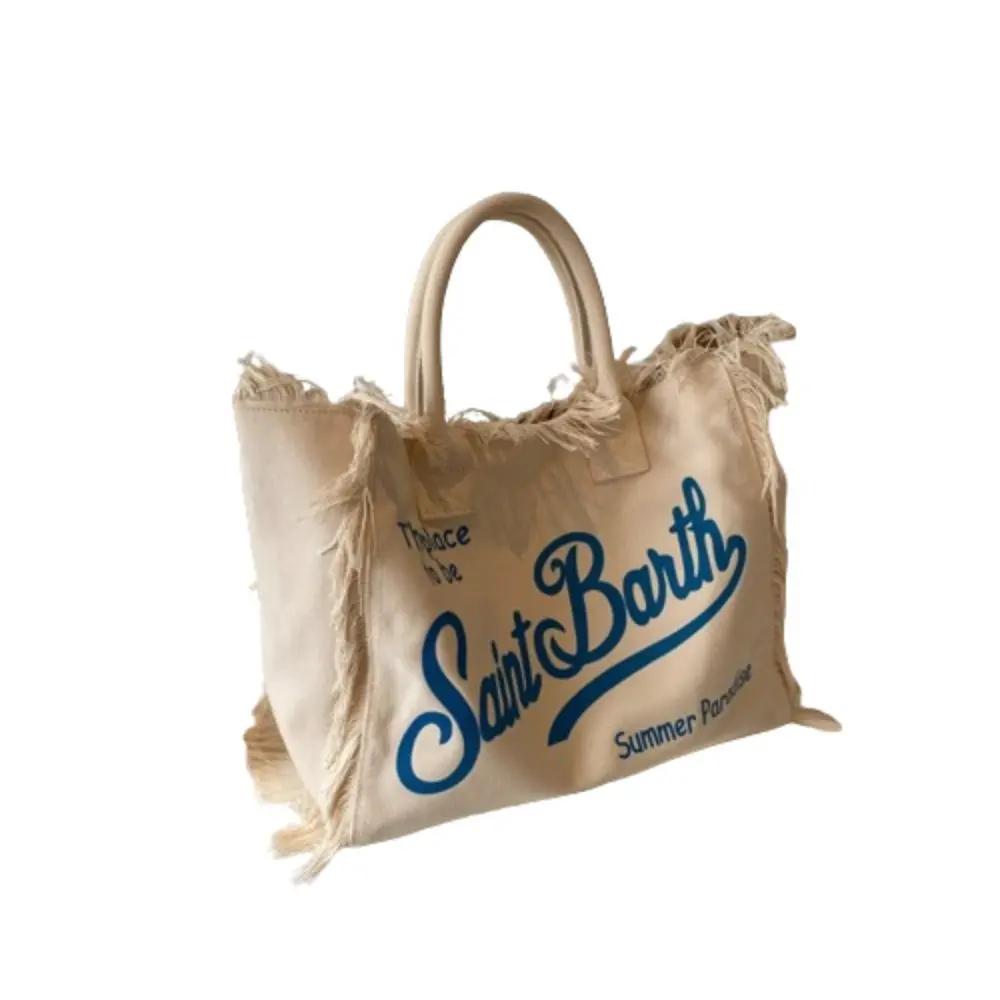 

Fashion Tassel Design Women Canvas Bag Large Capacity INS Casual Shoulder Bag Simple Style High Quality Beach Tote Bag Vacation белый