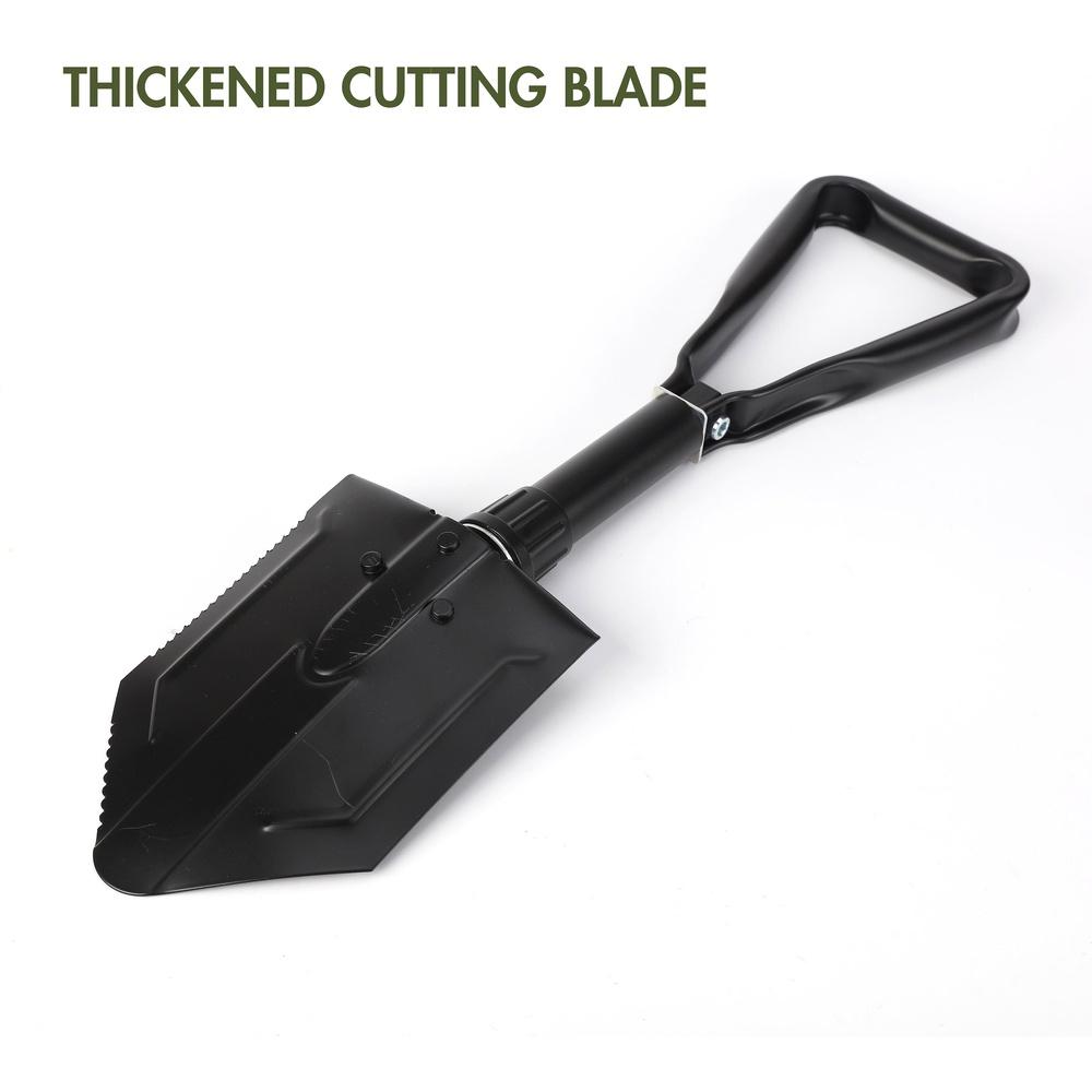 Heavy Duty Folding Shovel Steel Serrated Edge Camping Outdoor Survival Gear Tool Emergency Kit Lightweight 2.75lbs Model 4803