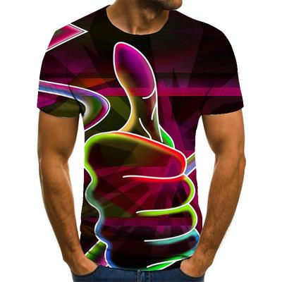 Nouveau T-shirt à Manches Courtes Personnalisé pour Homme, Style Décontracté, Imprimé Numérique 3D Couleur