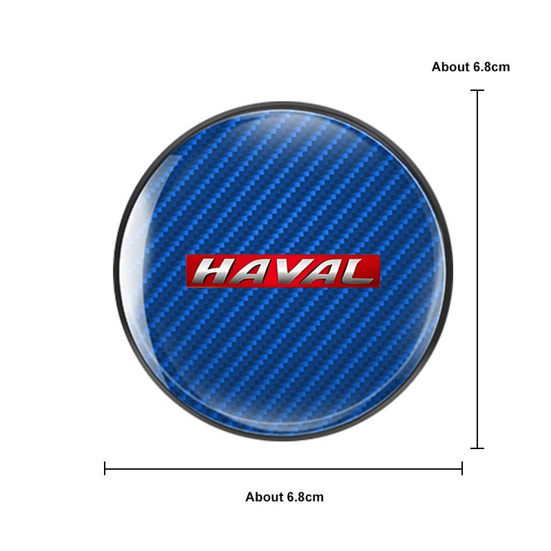 2Pcs Carbon Fiber Leather Car Coaster Water Cup Mat For Haval Jolion H6 2e Gen H7 H9 H4 H2S F5 Non-slip Pad Interior Accessories