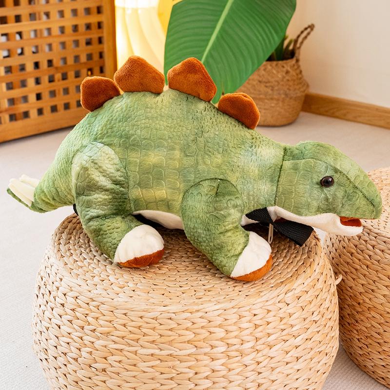 45cm copii desene animate dinozaur pluș păpușă 3D rucsac amuzant jucărie de pluș Stegosaur copii moda rucsac copii cadouri decor
