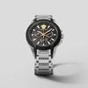 VERSACE Character Chronograph Watch, Black Dial, VEM800218, Men's, Silver