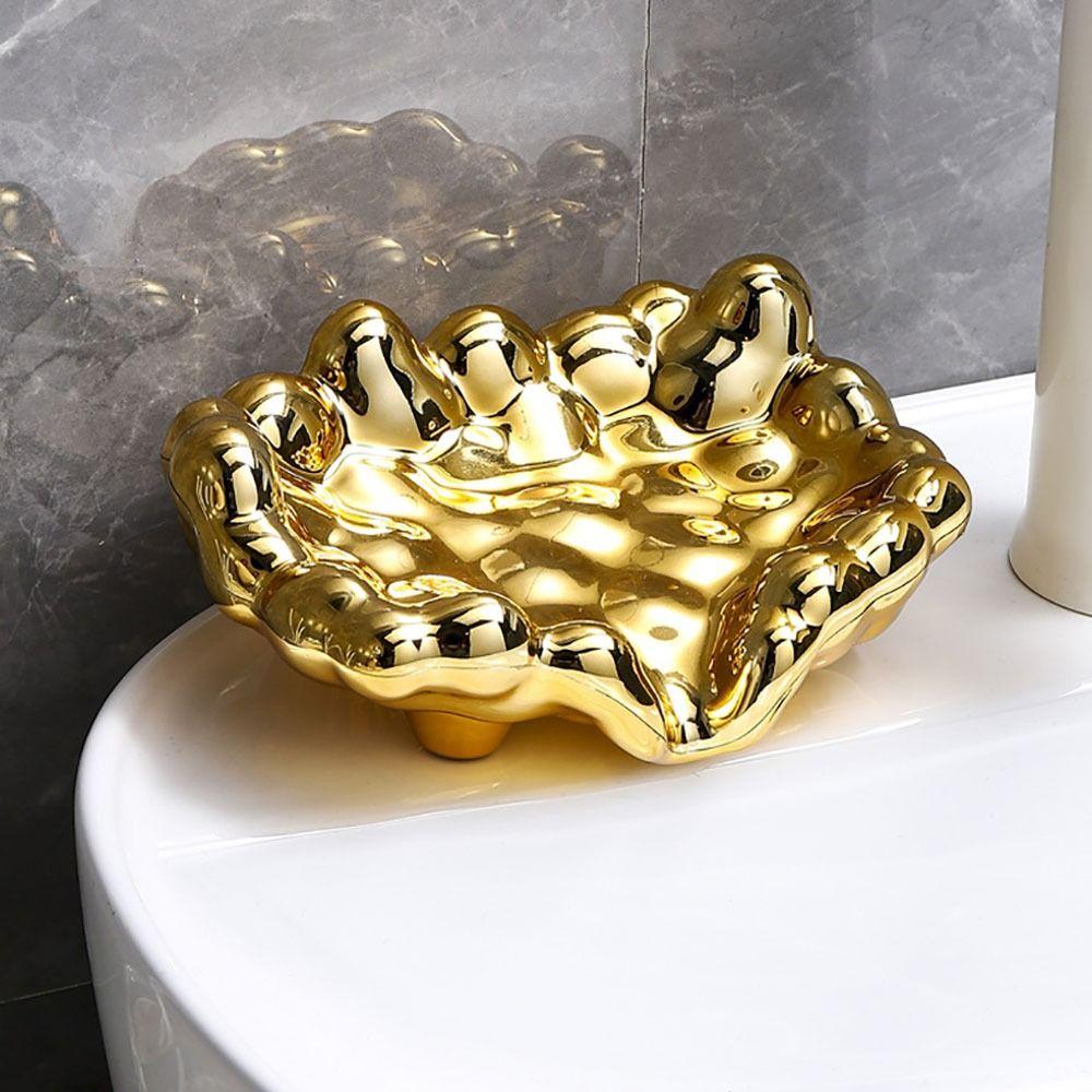 Zlatá/Stříbrná Mýdlenka Nakloněný Design Krabička na Mýdlo Vysoce kvalitní Držák na Mýdlo