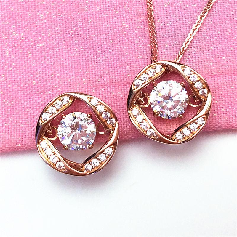 

Starry Sky Russian Purple Zircon Rose Gold Pendant Necklace