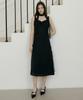 REORG Petal Layered Tie Sleeveless Ops Black