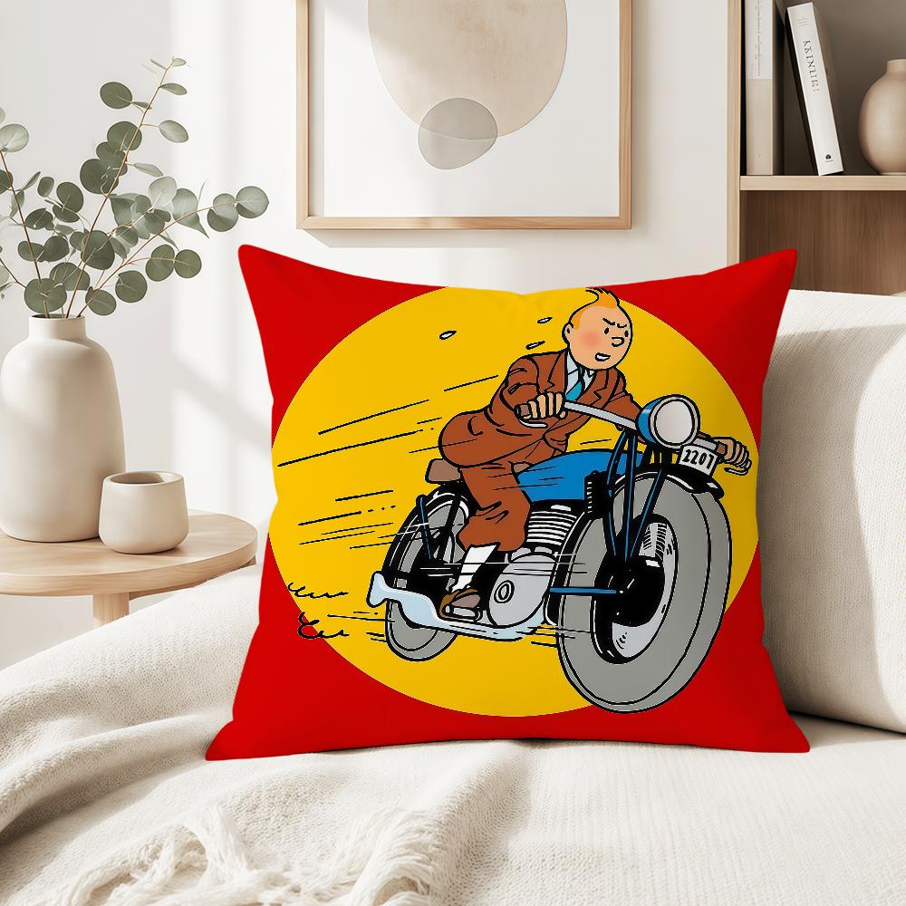 art dog comic soft pillowcase cute t-t-T-Tin-tinES-S-S fun Sofa Home S-S-SnowyS Living Room Decor bed hogar pillowcover gift