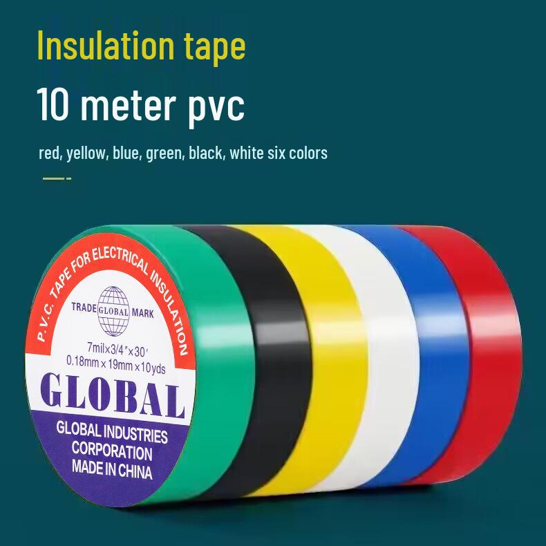Waterproof PVC Electrical Tape: High Temp Resistant, Adhesive, Black & White Options, Large Roll