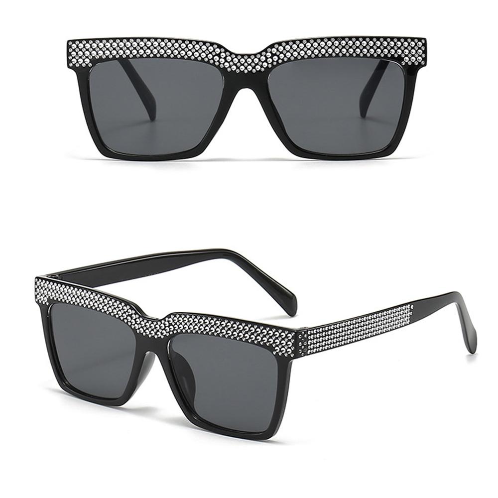 Luxury Crystal Diamond Sunglasses Women Unique Square Fashion Sun Glasses Full Frame High Quality Durable Eyewear Goggles UV400